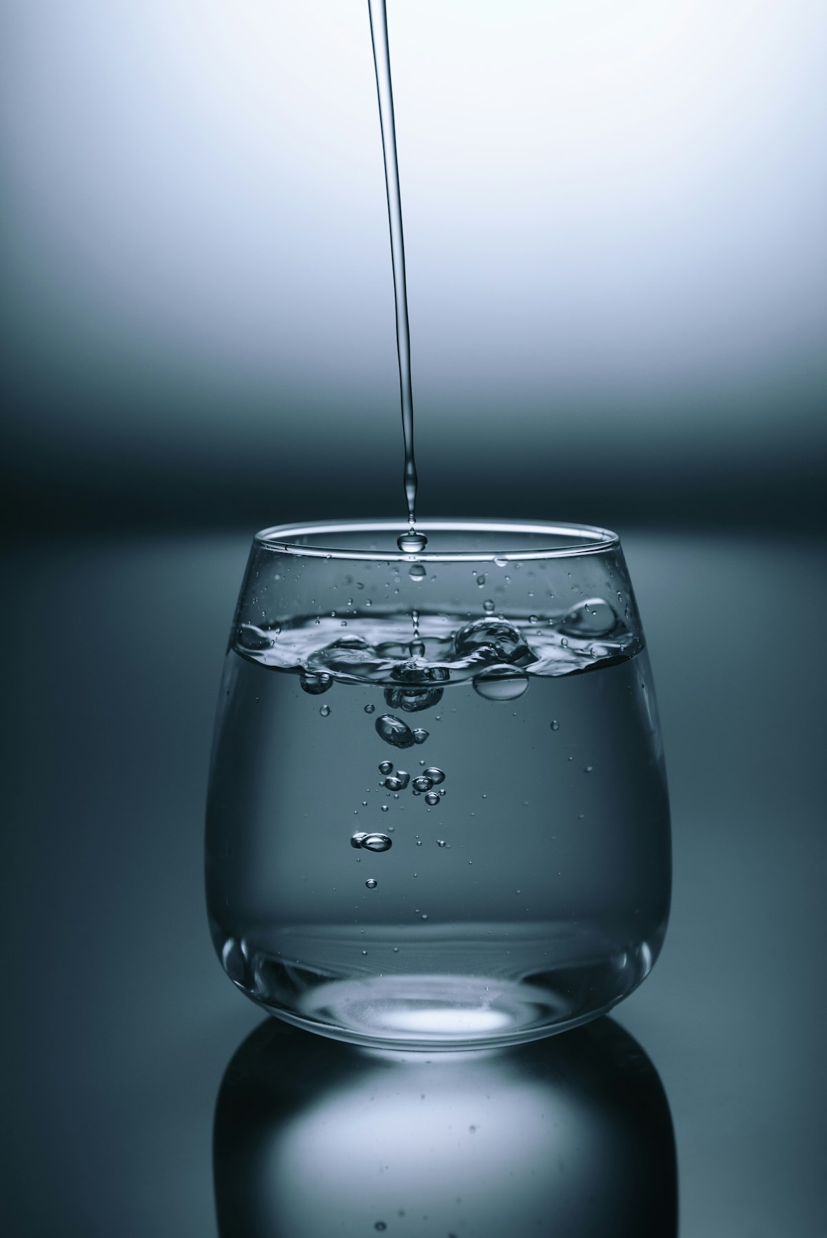 Glass of clear drinking water